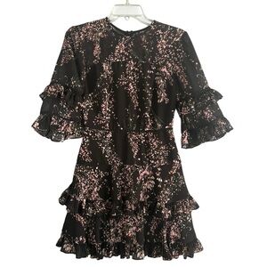 KEEPSAKE THE LABEL Frill Mini Dress Light Up Wildflower Size Small